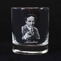 Legends of Magic Engraved Whiskey Glass - Houdini
